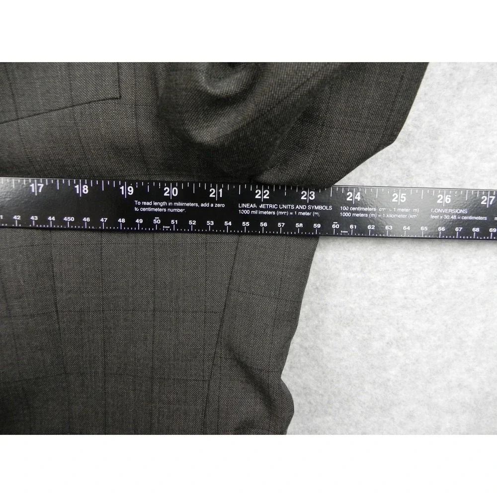 Stafford Blazer Mens 46S Classic Fit Wool Blend Suit Jacket Coat‎ Brown Plaid